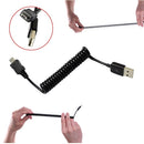 USB Cable, Charger MicroUSB Coiled - ACK09
