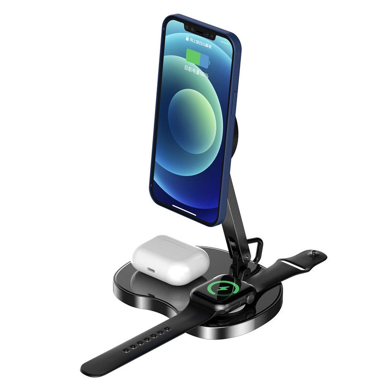 3-in-1 Magnetic Wireless Charger, Stand Foldable 15W Fast charge - ACY81