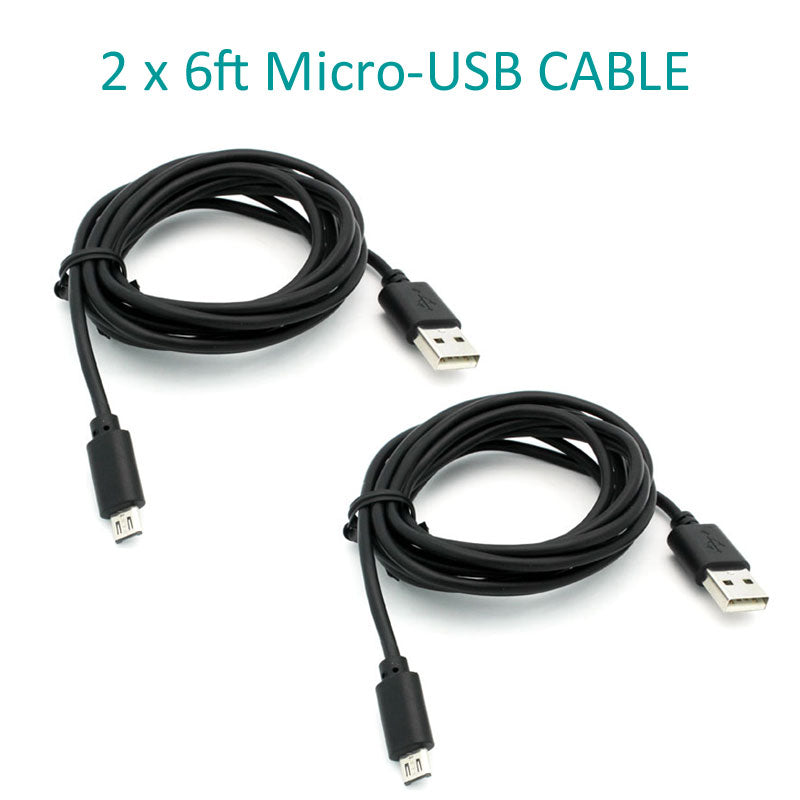 Fast Home Car Charger, Travel 6ft Long Micro USB Cable - ACK14