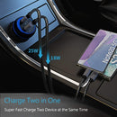Quick Car Charger, Type-C PD 2-Port USB Cable 43W - ACE20