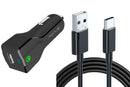 Car Charger,  6ft Cable 2-Port USB 24W Fast  - ACB71 966-1