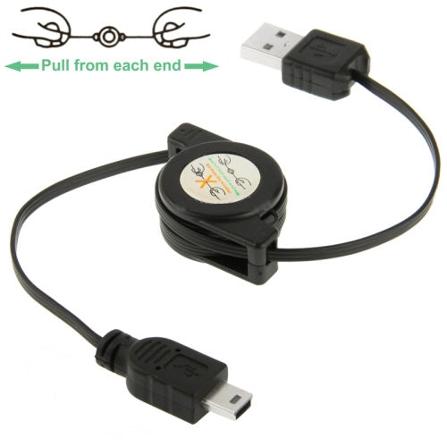 USB Cable, Charger Mini-USB Retractable - ACS42