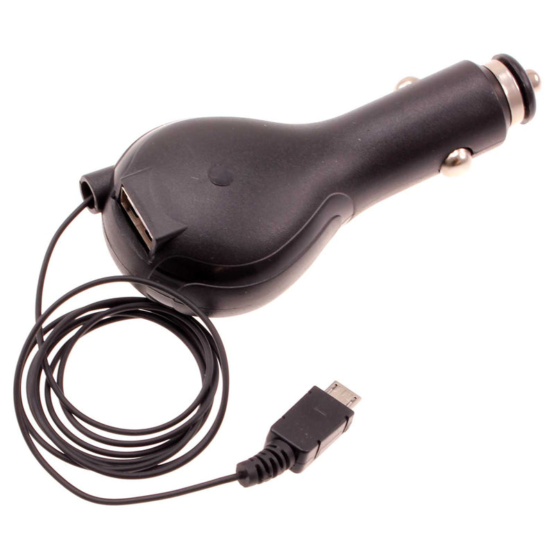 Car Charger, DC Socket MicroUSB Retractable - ACC18