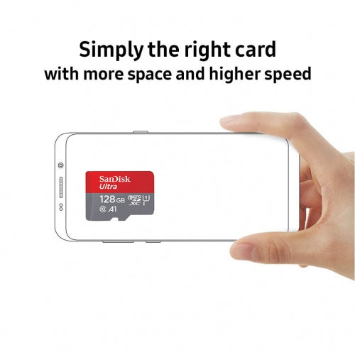 128GB Memory Card, MicroSD High Speed Sandisk Ultra - ACS03