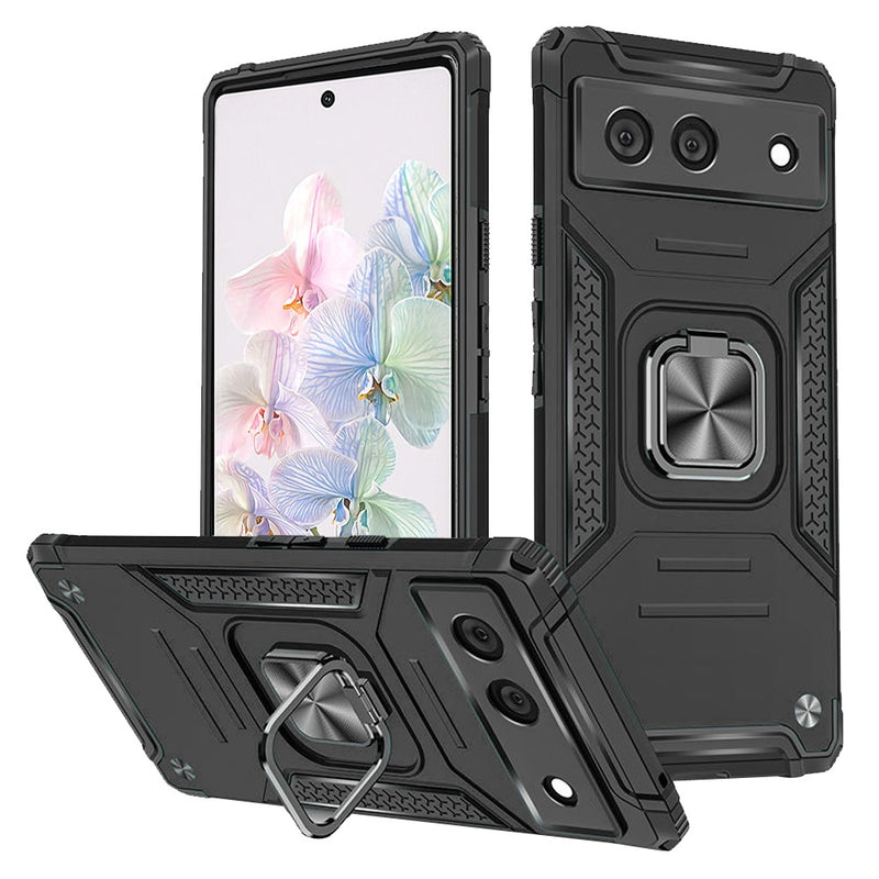 Hybrid Case Cover, Shockproof Kickstand Metal Ring - ACY39