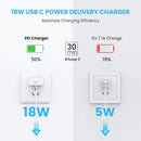 18W PD Home Charger, Quick 10ft Long Cable Fast Type-C - ACE03