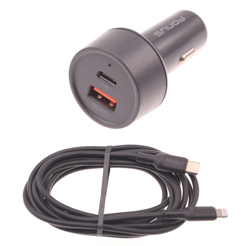 Quick Car Charger, USB-C Port PD Cable 36W - ACE22