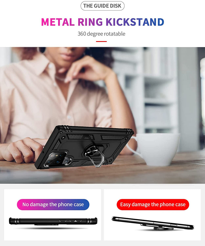 Hybrid Case Cover, Shockproof Kickstand Metal Ring - ACZ02