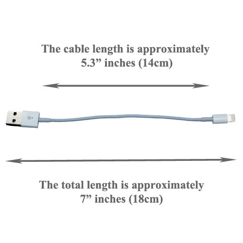 Short USB Cable, Power Cord Charger Wire - ACP16
