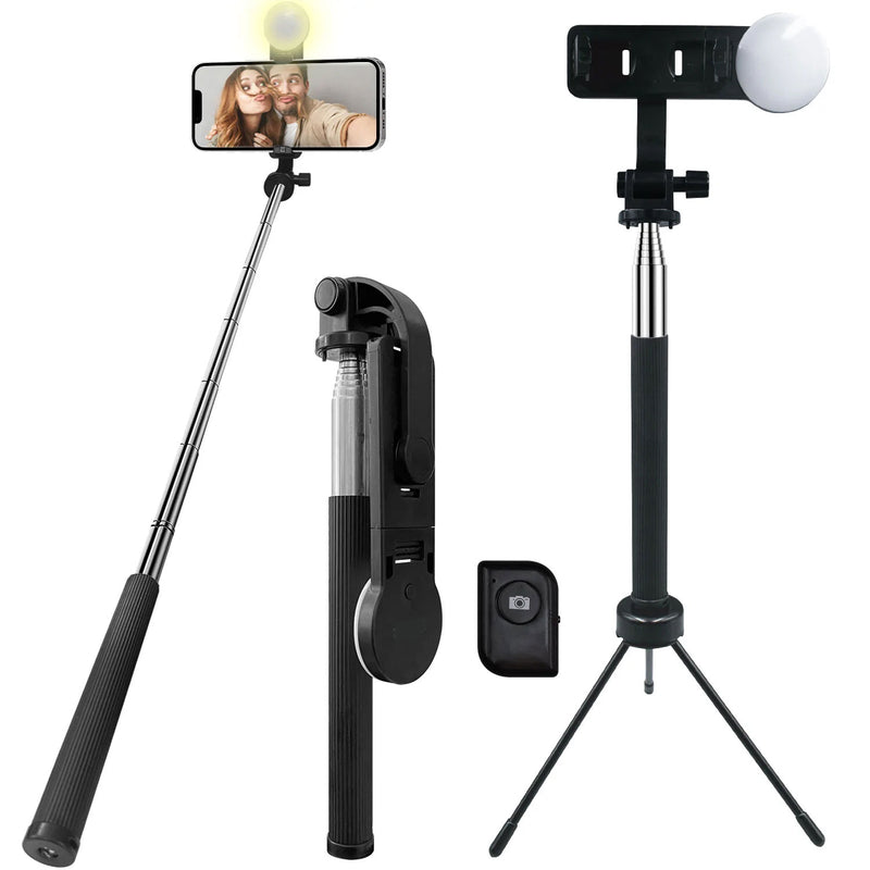 Selfie Stick, Remote Shutter Built-in Tripod Wireless ACZ98