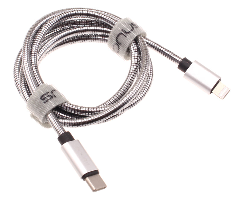 PD Metal USB-C Cable, Fast Charger Type-C to Lightning 3ft - ACD34