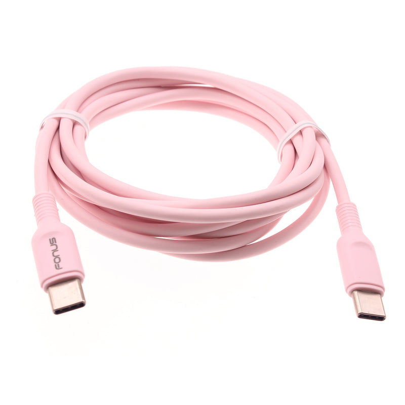 Pink 6ft PD Cable, Cord Fast Charger USB-C to Type-C - ACB43