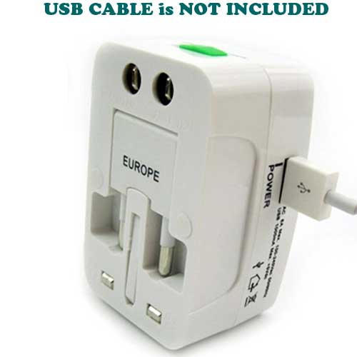 International Charger, Adapter Travel USB Port - ACD21