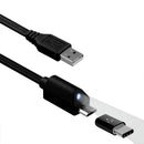 2-in-1 6ft Long USB Cable,  Fast Charging Type-C Adapter Micro-USB and USB-C  - ACH07 1873-1