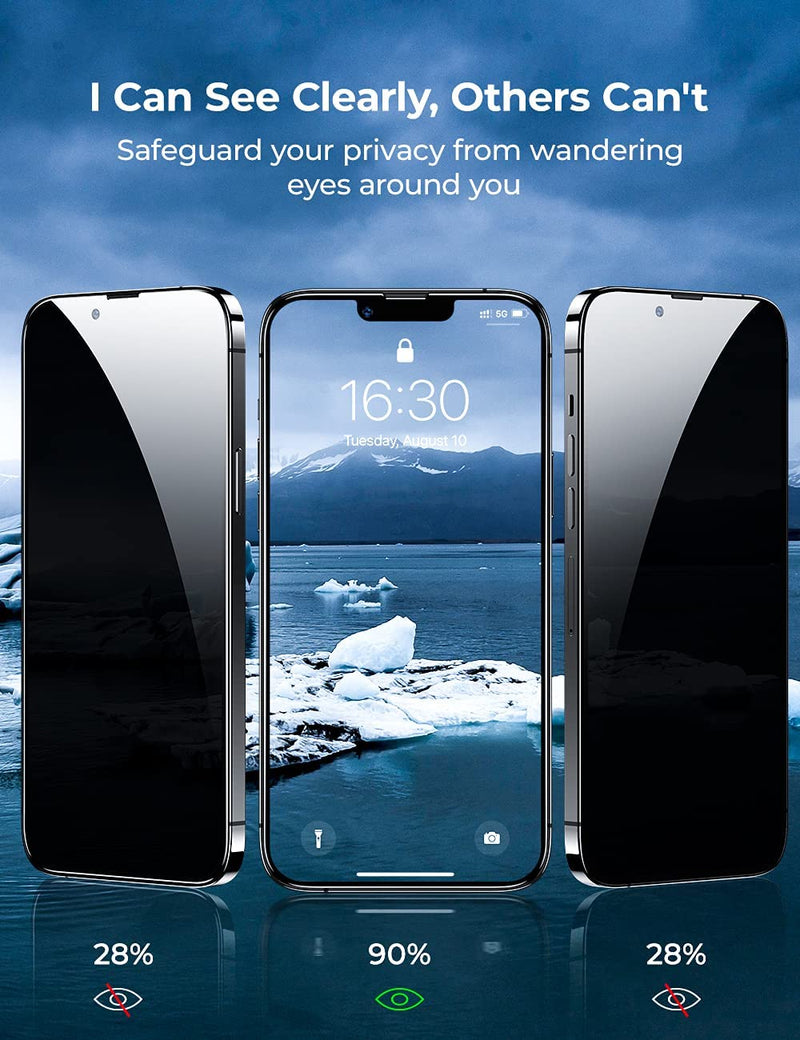 3 Pack Privacy Screen Protector, Anti-Spy Curved Tempered Glass - AC3Z27