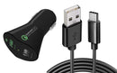Car Charger,  6ft Cable 2-Port USB 30W Fast  - ACA56 852-1