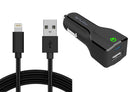 Car Charger,  6ft Cable 2-Port USB 24W Fast  - ACK25 969-1