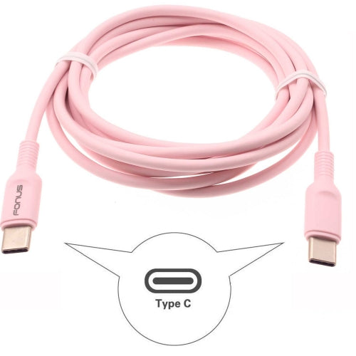 Pink 6ft PD Cable, Cord Fast Charger USB-C to Type-C - ACB43