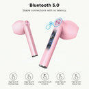 Bluetooth Earbuds, TWS True Wireless Stereo Earphone Headphones - Letscom T16 - Pink