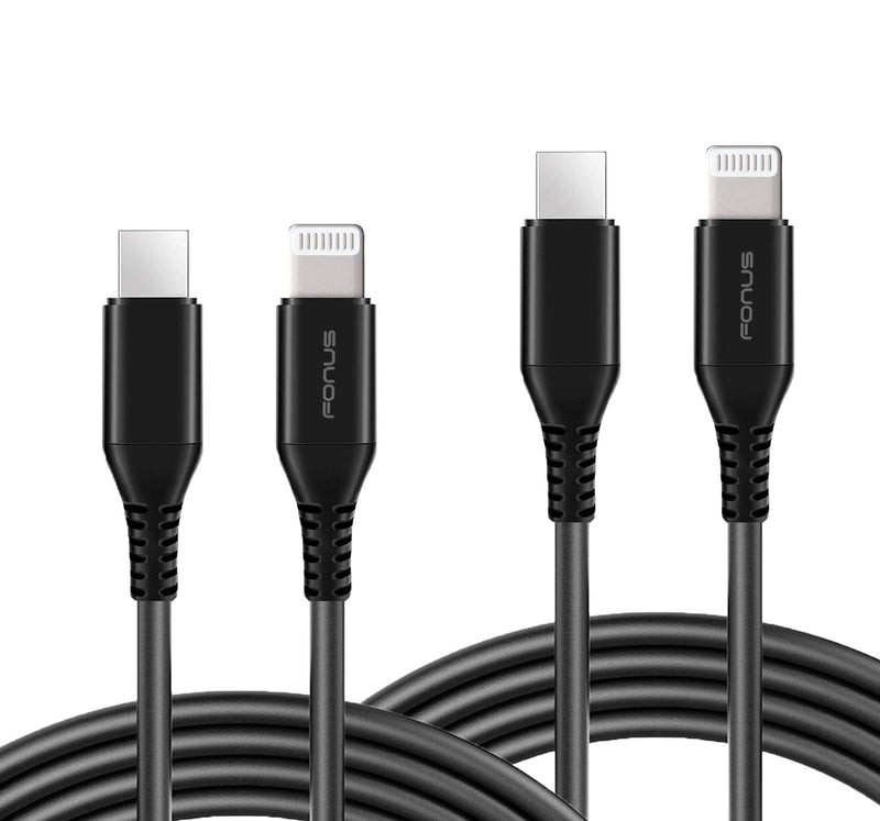 6ft and 10ft Long PD USB-C Cables, Type-C to iPhone Wire Power Cord Fast Charge - ACY52