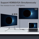 USB-C to HDMI VGA Adapter, TV Video Hub HDTV Cable Video Splitter - ACX98