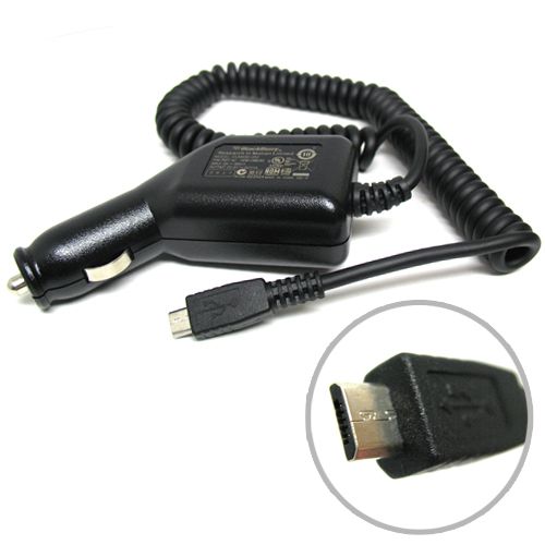 Car Charger, Coiled OEM Micro-USB - ACA17