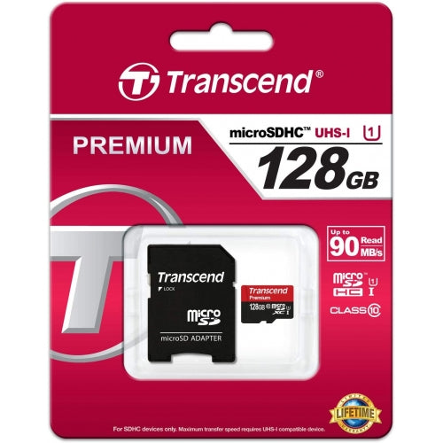 128GB Memory Card, MicroSD High Speed Transcend - ACV25