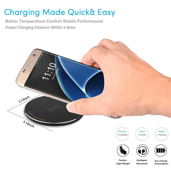 Wireless Charger, Charging Pad 7.5W and 10W Fast - ACK83