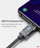 6ft and 10ft Long PD USB-C Cables, Power Wire TYPE-C to TYPE-C Cord Fast Charge - ACY66