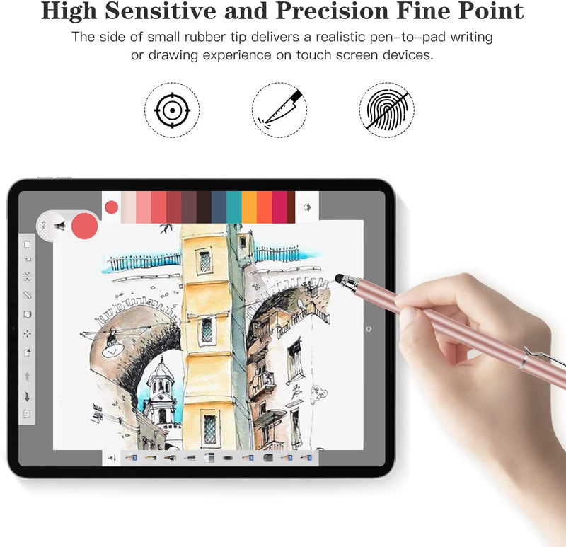 Pink Stylus, Aluminum Fiber Tip Touch Screen Pen - ACZ52