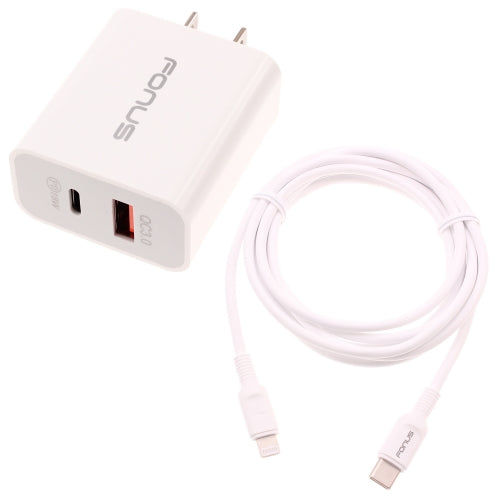 36W PD Home Charger, USB-C to Lightning 6ft Long Cable Fast Charge - ACE40