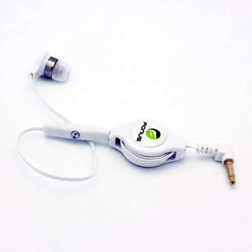 Retractable Mono Earphone, Headset 3.5mm w Mic Headphone - ACM83