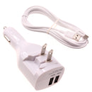 2-in-1 Car Home Charger,  Travel Power Adapter Long Cord 6ft Micro USB Cable  - ACY14 1735-1
