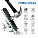 Belt Clip Case and 3 Pack Privacy Screen Protector, Kickstand Cover Tempered Glass Swivel Holster - ACA49+3Z26