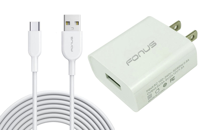 18W Fast Home Charger,  USB Wall Adapter Type-C Cord 6ft Long USB-C Cable  - ACY22 1746-1