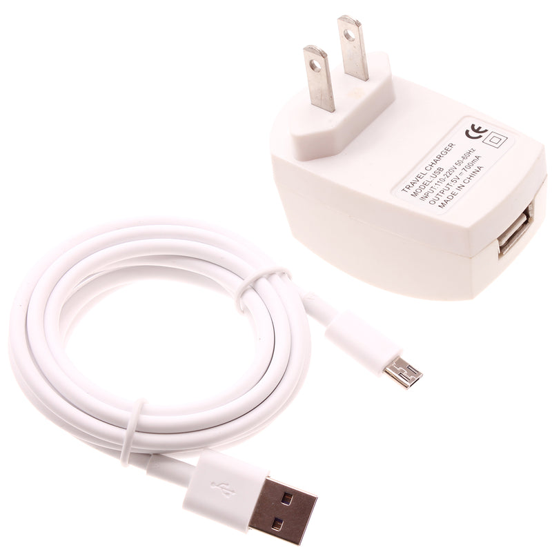 Home Charger, MicroUSB Wire Power Adapter 6ft Long USB Cable - ACY17