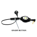 Retractable Mono Earphone, Headset 3.5mm w Mic Headphone - ACJ80
