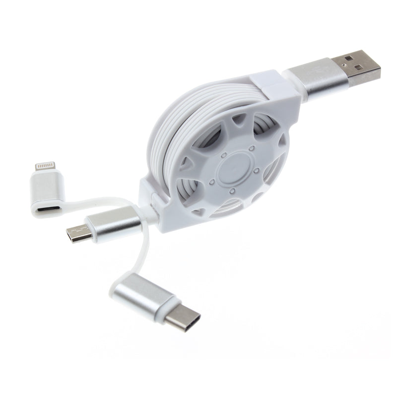 USB Cable, Power Charger Retractable - ACR29