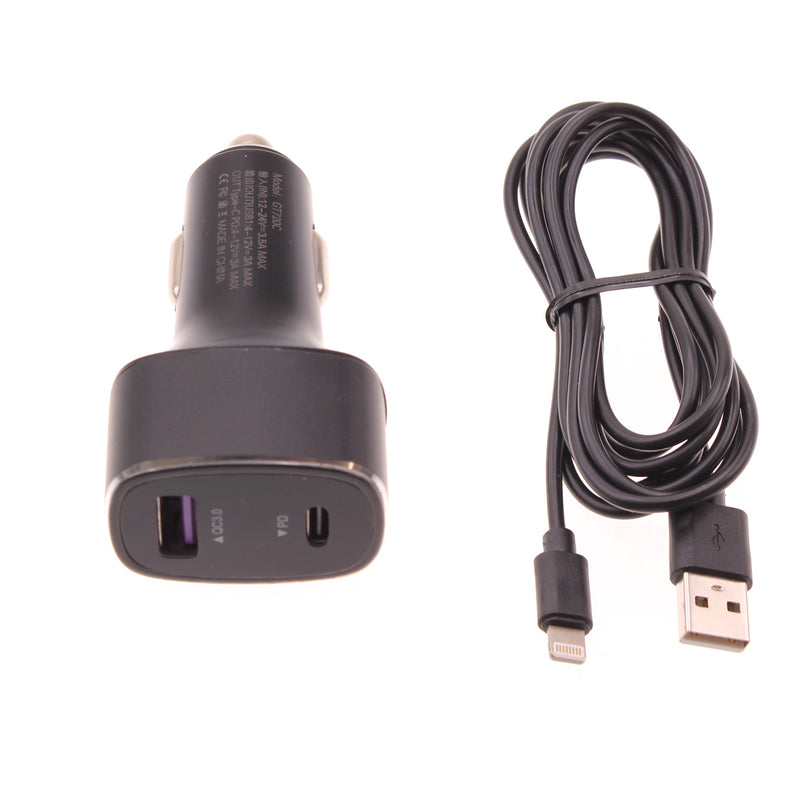 36W PD Fast Car Charger, USB-C Port Long Cord USB Cable - ACY31