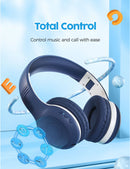 Bluetooth Headphones, Wireless Over the Head Headset with Microphone
