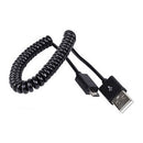 USB Cable, Charger MicroUSB Coiled - ACK09