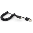 USB Cable, Charger MicroUSB Coiled - ACK09