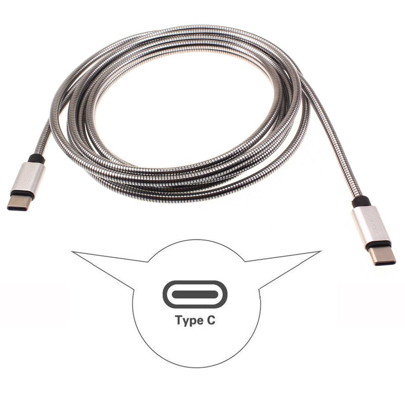 3ft and 6ft Long Metal PD USB-C Cables, Power Wire TYPE-C to TYPE-C Cord Fast Charge - ACY65