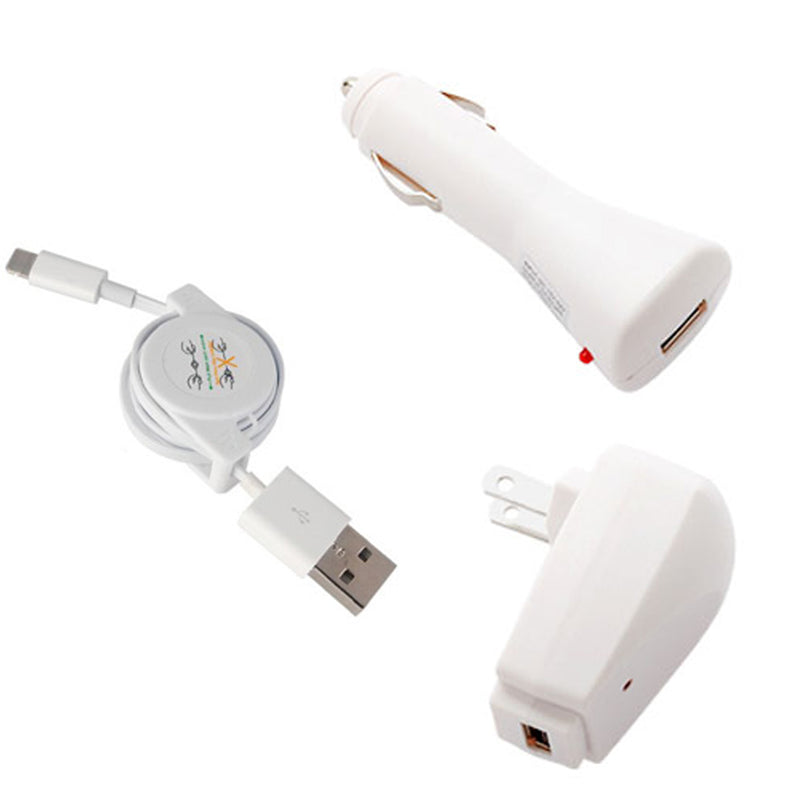 Car Home Charger, Power Retractable USB Cable - ACK33