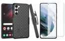 Belt Clip Case and Screen Protector , Kickstand Cover Tempered Glass Swivel Holster - ACK15+Y97