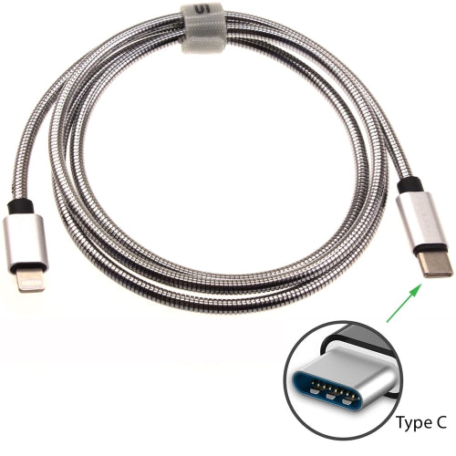 PD Metal USB-C Cable, Type-C to iPhone Long 6ft - ACE34
