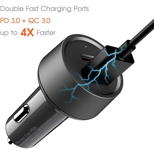 Quick Car Charger, Type-C PD 2-Port USB Cable 36W - ACE16