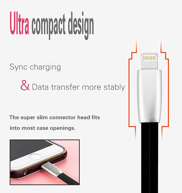 USB Cable, Charger Cord Flat 6ft - ACG02