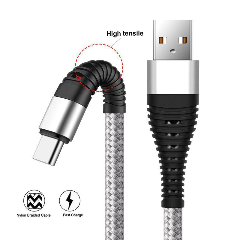 6ft and 10ft Long USB-C Cables, Power Wire TYPE-C Cord Fast Charge - ACY70