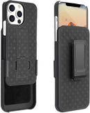 Belt Clip Case and 3 Pack Privacy Screen Protector, Kickstand Cover Tempered Glass Swivel Holster - ACA49+3Z26